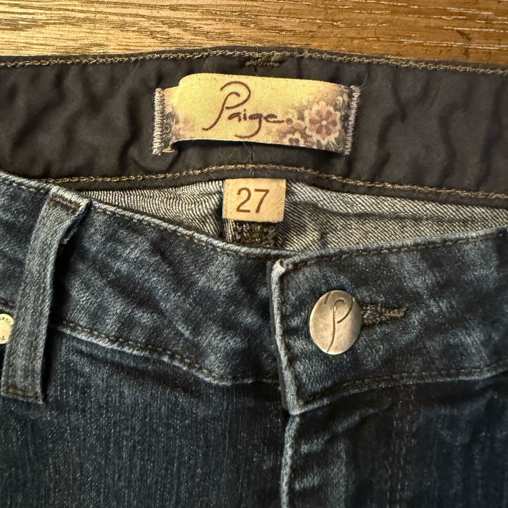 PAIGE Dark Blue Skinny Jeans - Picture 3 of 5